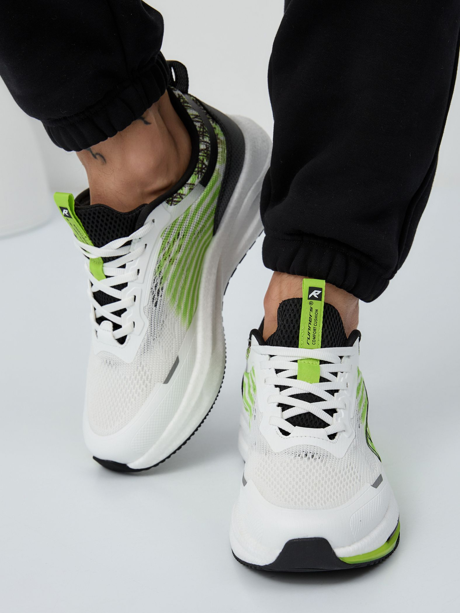 Кроссовки мужские Runners RNS-251-6617 white/green