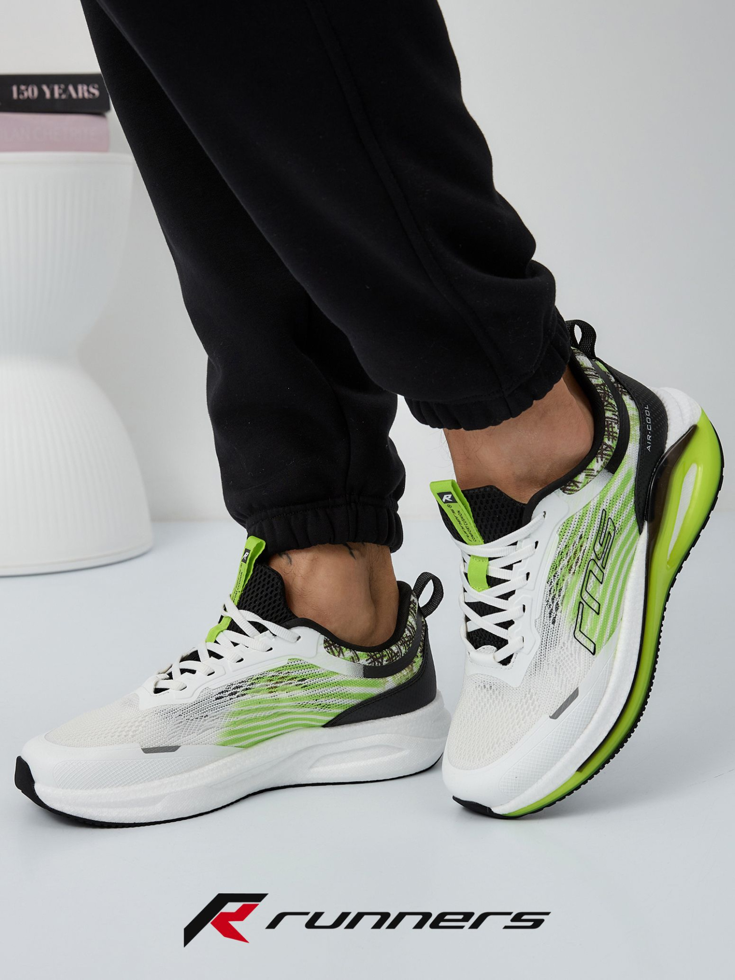 Кроссовки мужские Runners RNS-251-6617 white/green